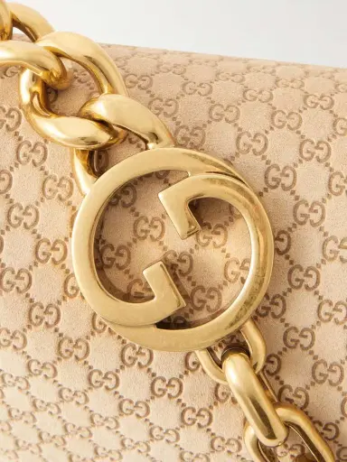 Gucci Large Debossed Suede Shoulder Bag | Thumbnail 5 Gucci Large Debossed Suede Shoulder Bag | Thumbnail 5