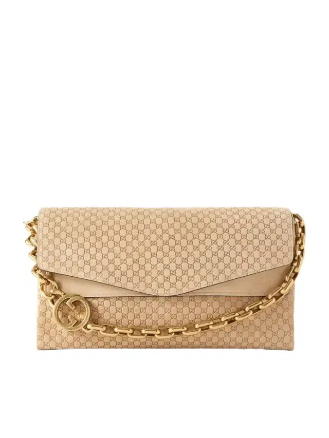 Large Debossed Suede Shoulder Bag