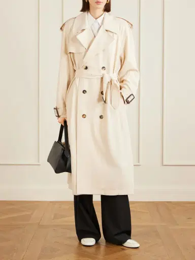 Wardrobe.NYC Double-breasted Belted Technical Shell Trench Coat | Thumbnail 2