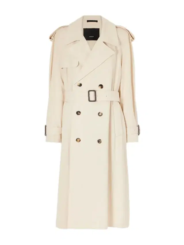 Double-breasted Belted Technical Shell Trench Coat