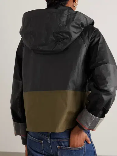 Barbour Liza Hooded Paneled Waxed-cotton Jacket | Thumbnail 4 Barbour Liza Hooded Paneled Waxed-cotton Jacket | Thumbnail 4