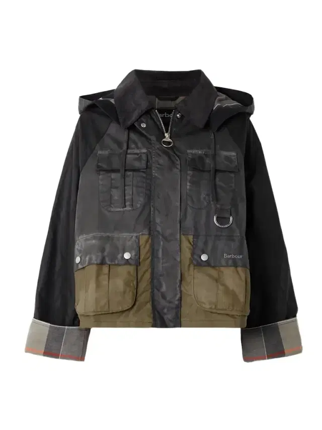 Liza Hooded Paneled Waxed-cotton Jacket