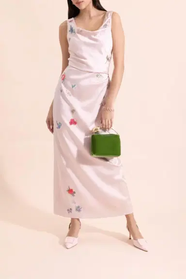 Erdem Embellished Sleeveless Cowl Neck Midi Dress | Thumbnail 2