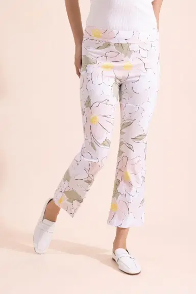 AVENUE MONTAIGNE Leo Crop Flare Pant - Floral Petal | Thumbnail 2