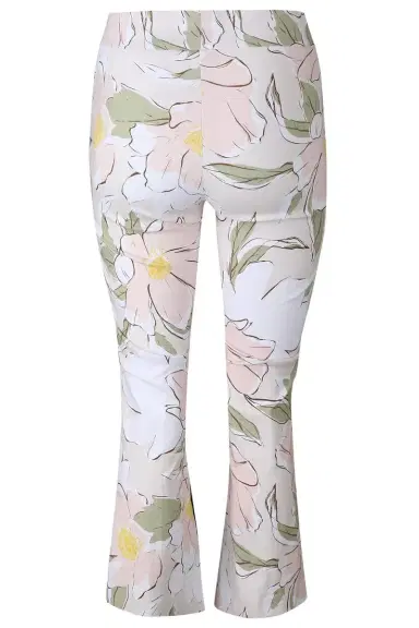 AVENUE MONTAIGNE Leo Crop Flare Pant - Floral Petal | Thumbnail 5