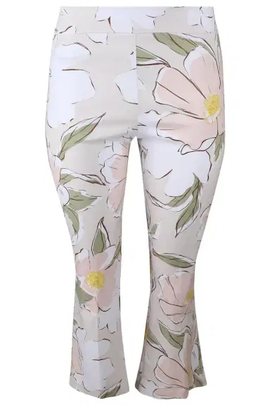 AVENUE MONTAIGNE Leo Crop Flare Pant - Floral Petal | Thumbnail 1