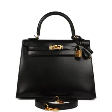 HERMÈS Hermes Kelly Sellier 25 Black Box Gold Hardware | Thumbnail 1 HERMÈS Hermes Kelly Sellier 25 Black Box Gold Hardware | Thumbnail 1