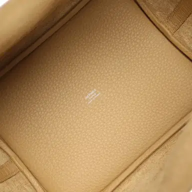 HERMÈS Hermes Picotin Lock 22 Dune Clemence Palladium Hardware | Thumbnail 7 HERMÈS Hermes Picotin Lock 22 Dune Clemence Palladium Hardware | Thumbnail 7