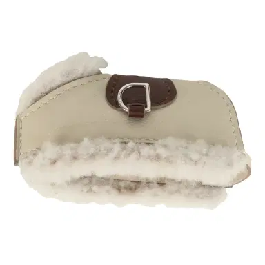HERMÈS Hermes Rodeo Robeo Plush Charm PM Beige Marfa, Terre, Craie, Ecru Milo Lambskin and Merino Wool Palladium Hardware | Thumbnail 4