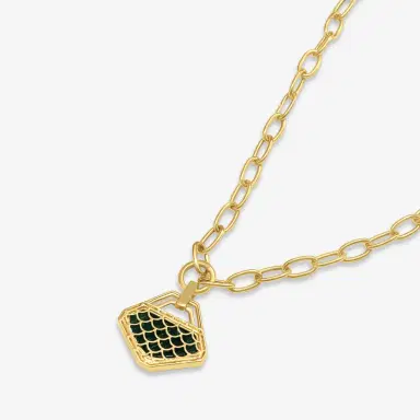 GOSHWARA Goshwara G-One 18K Yellow Gold Carved Emerald & Diamond Pendant Necklace by The Solist | Thumbnail 5