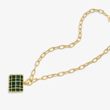 GOSHWARA Goshwara G-One 18K Yellow Gold Large Emerald Cage Pendant Necklace by The Solist | Thumbnail 3