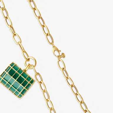 GOSHWARA Goshwara G-One 18K Yellow Gold Large Emerald Cage Pendant Necklace by The Solist | Thumbnail 4
