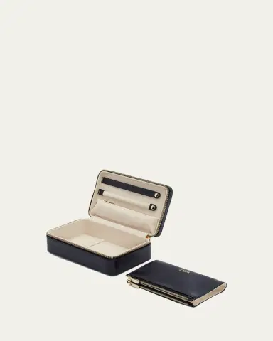 Wolf Maria Rectangle Quilted Zip Jewelry Case | Thumbnail 4