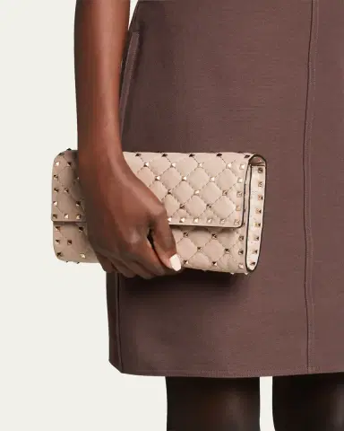 Valentino Garavani Quilted Rockstud Spike Chain Shoulder Bag | Thumbnail 2 Valentino Garavani Quilted Rockstud Spike Chain Shoulder Bag | Thumbnail 2