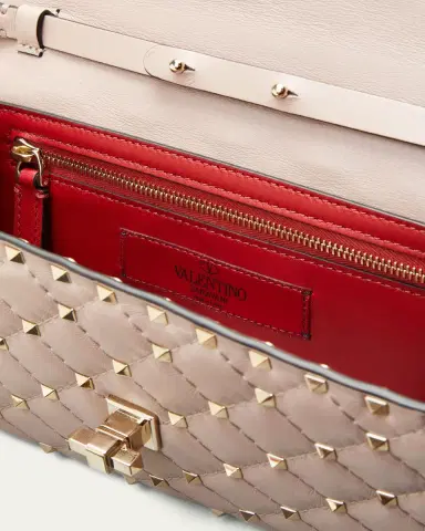 Valentino Garavani Quilted Rockstud Spike Chain Shoulder Bag | Thumbnail 4 Valentino Garavani Quilted Rockstud Spike Chain Shoulder Bag | Thumbnail 4
