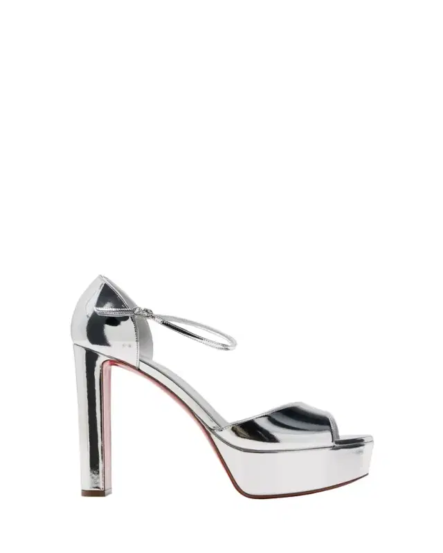 Sandaloo Metallic Red Sole Platform Sandals