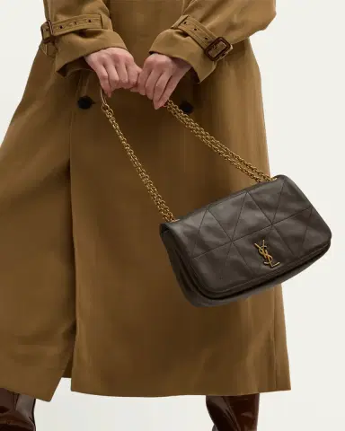 Saint Laurent Jamie 4.3 Small YSL Shoulder Bag in Quilted Smooth Leather | Thumbnail 2