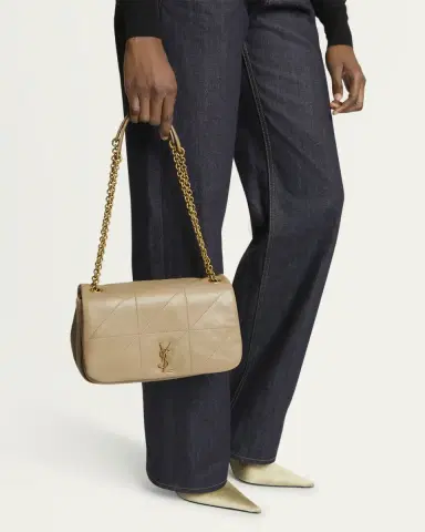 Saint Laurent Jamie 4.3 Small YSL Shoulder Bag in Quilted Smooth Leather | Thumbnail 6