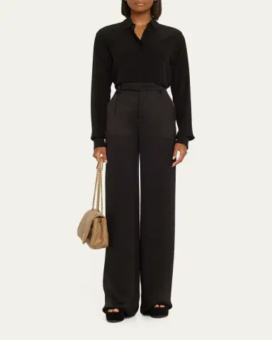 Saint Laurent Jamie 4.3 Small YSL Shoulder Bag in Quilted Smooth Leather | Thumbnail 9