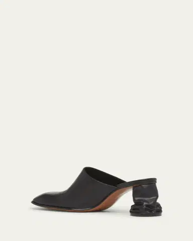 McQueen Leather Block-Heel Mules | Thumbnail 4