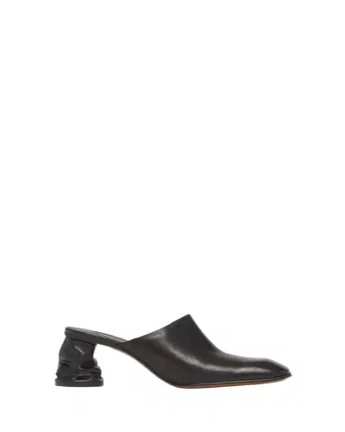 McQueen Leather Block-Heel Mules | Thumbnail 1