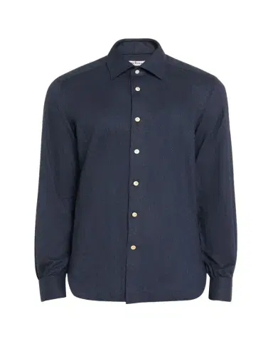 Kiton Men's Twill Flannel Sport Shirt | Thumbnail 1