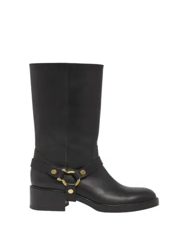 Chloé Dakota Leather Harness Moto Boots | Thumbnail 1 Chloé Dakota Leather Harness Moto Boots | Thumbnail 1