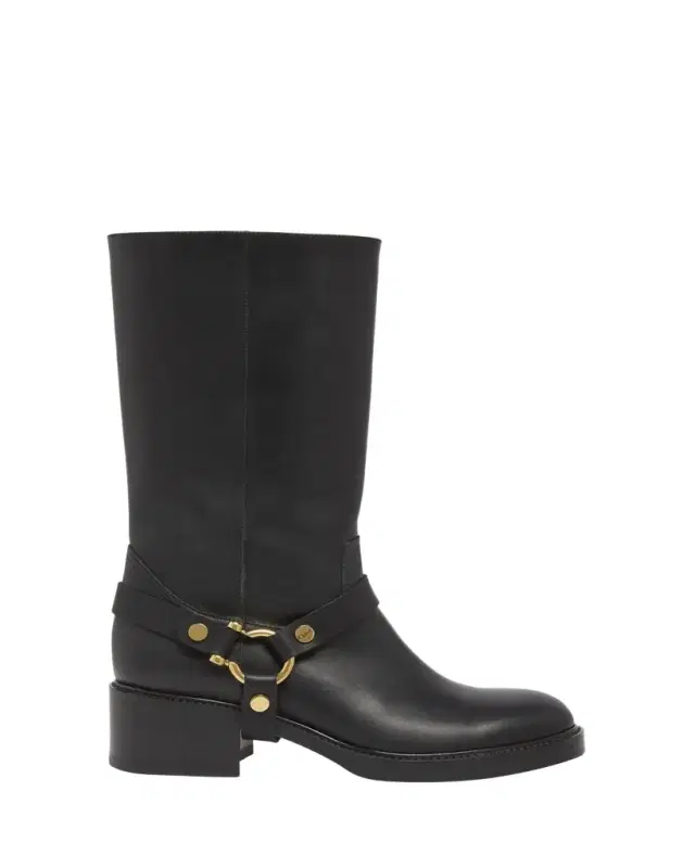 Dakota Leather Harness Moto Boots