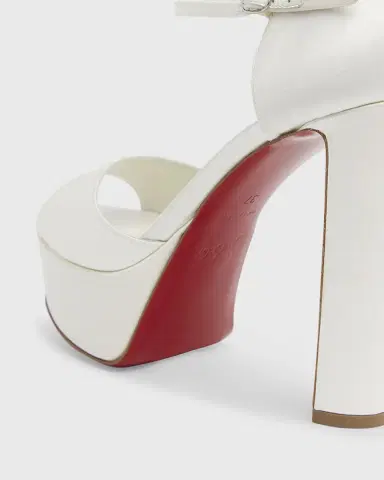 Christian Louboutin 130mm Sandaloo Silk Ankle-Strap Platform Sandals | Thumbnail 2