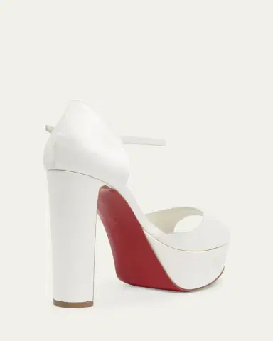 Christian Louboutin 130mm Sandaloo Silk Ankle-Strap Platform Sandals | Thumbnail 5