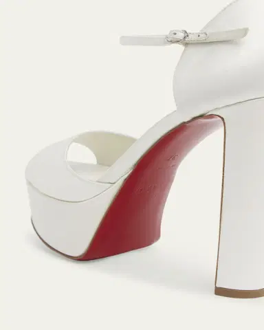 Christian Louboutin 130mm Sandaloo Silk Ankle-Strap Platform Sandals | Thumbnail 6