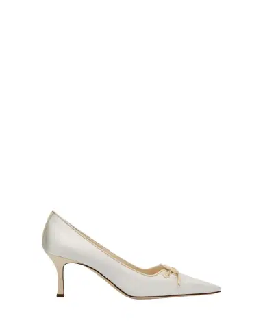 Manolo Blahnik Zaman Silk Lace-Up Pumps | Thumbnail 1