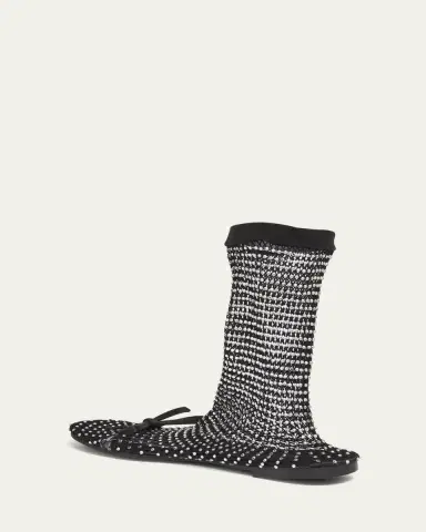 Balenciaga Leopold Embellished Mesh Bootie Flats | Thumbnail 4 Balenciaga Leopold Embellished Mesh Bootie Flats | Thumbnail 4