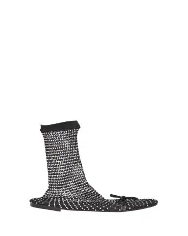 Balenciaga Leopold Embellished Mesh Bootie Flats | Thumbnail 1 Balenciaga Leopold Embellished Mesh Bootie Flats | Thumbnail 1
