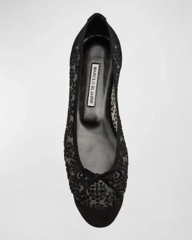 Manolo Blahnik Capbal Lace Cap-Toe Ballerina Flats | Thumbnail 5 Manolo Blahnik Capbal Lace Cap-Toe Ballerina Flats | Thumbnail 5