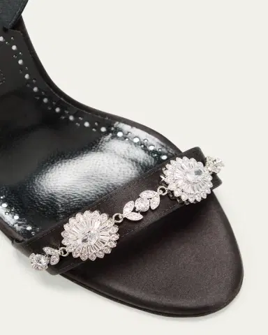 Manolo Blahnik Crystal Satin Halter Sandals | Thumbnail 11