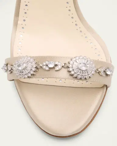 Manolo Blahnik Crystal Satin Halter Sandals | Thumbnail 14