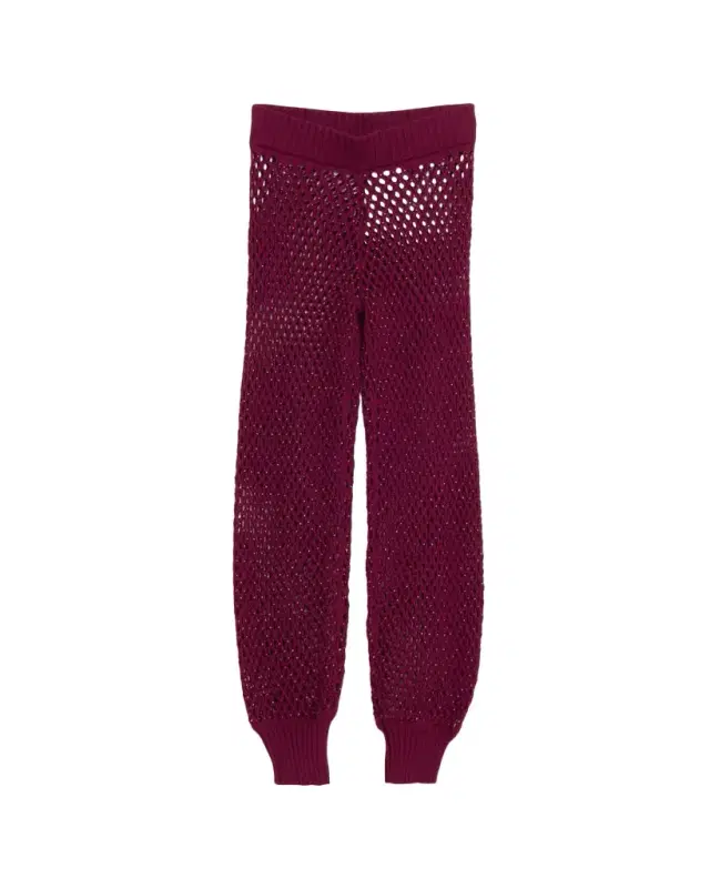 Diotima Antilles Crystal Crochet Knit Jogger Pants