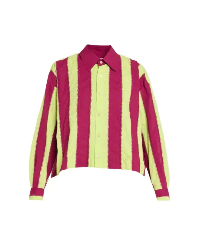Mossman Stripe Embroidered Button-Down Shirt