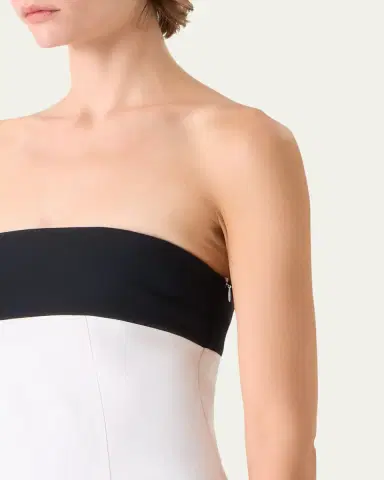 Akris Strapless Denim A-Line Ankle Dress | Thumbnail 5 Akris Strapless Denim A-Line Ankle Dress | Thumbnail 5