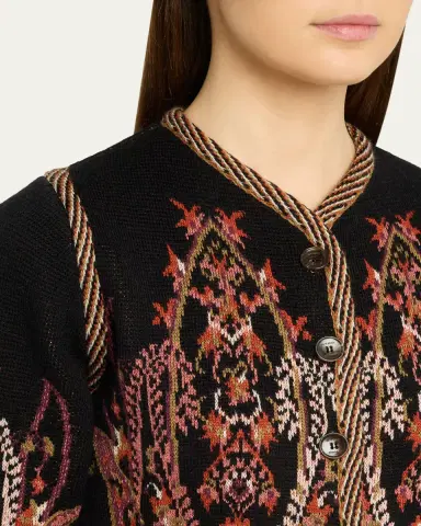 Etro Paisley Jacquard Cropped Wool-Blend Cardigan | Thumbnail 5 Etro Paisley Jacquard Cropped Wool-Blend Cardigan | Thumbnail 5