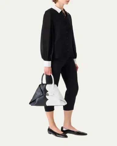 Akris Silk Georgette Button-Down Blouse | Thumbnail 2