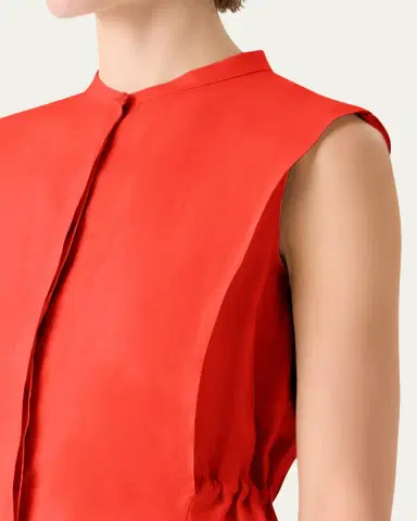Akris Sleeveless Linen Button-Front Blouse | Thumbnail 5 Akris Sleeveless Linen Button-Front Blouse | Thumbnail 5