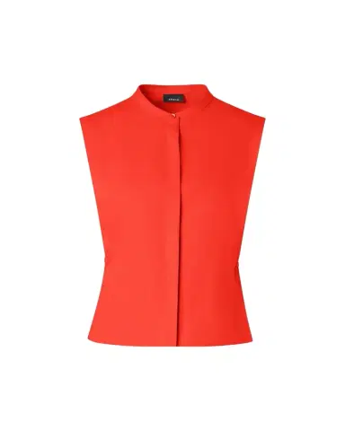 Akris Sleeveless Linen Button-Front Blouse | Thumbnail 1 Akris Sleeveless Linen Button-Front Blouse | Thumbnail 1