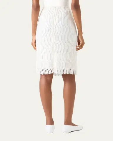 Akris Techno Wave Guipure Slit Pencil Skirt | Thumbnail 3 Akris Techno Wave Guipure Slit Pencil Skirt | Thumbnail 3