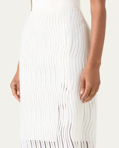Akris Techno Wave Guipure Slit Pencil Skirt | Thumbnail 5 Akris Techno Wave Guipure Slit Pencil Skirt | Thumbnail 5