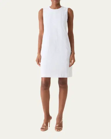 Akris Orbit Broderie Anglaise Sleeveless Sheath Dress | Thumbnail 2