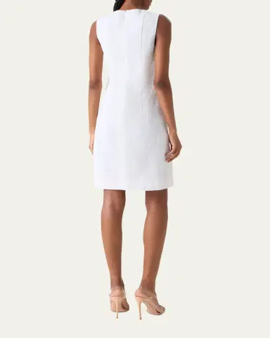 Akris Orbit Broderie Anglaise Sleeveless Sheath Dress | Thumbnail 3