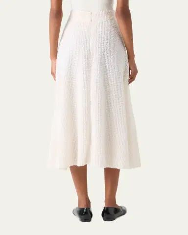 Akris Fringe Techno Grid A-Line Midi Skirt | Thumbnail 2