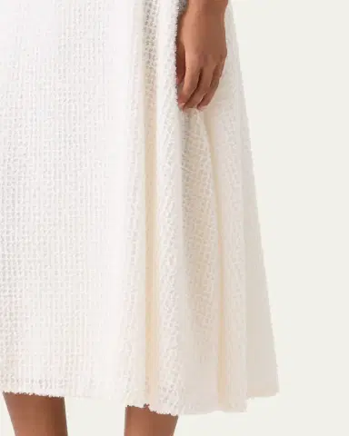 Akris Fringe Techno Grid A-Line Midi Skirt | Thumbnail 4